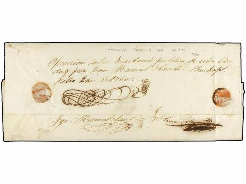 ✉ PERU. Sc. 10. 1860 (24 Julio). CHACHAPOYAS a TRUJILLO. PLI