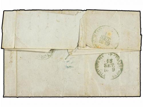 ✉ CUBA. 1849. Carta circulada desde el exterior (no podemos 