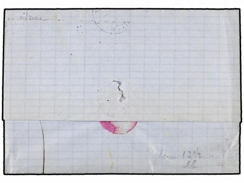 ✉ PORTUGAL. Af. 36, 40 (3). 1876. PORTO a PARÍS. 5 reis negr