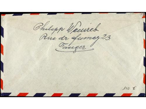 ✉ COLONIAS ESPAÑOLAS: TANGER. 1947. TÁNGER a MADRID. Circula