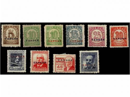 * COLONIAS ESPAÑOLAS: TANGER. DIEZ sellos de Personajes de l
