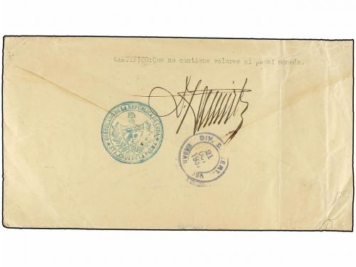 ✉ ESPAÑA GUERRA CIVIL. 1937. SANTA CRUZ DE LA PALMA. Carta c