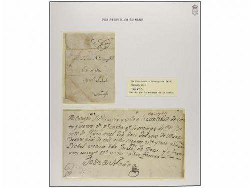 ✉ ESPAÑA: PREFILATELIA. 1700-1866. CARTAS ENVIADAS POR MENSA