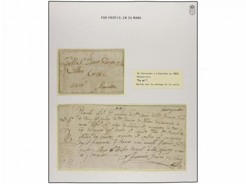 ✉ ESPAÑA: PREFILATELIA. 1700-1866. CARTAS ENVIADAS POR MENSA