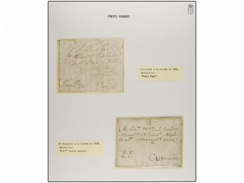 ✉ ESPAÑA: PREFILATELIA. 1674-1860. PORTES PAGADOS. REINO DE 