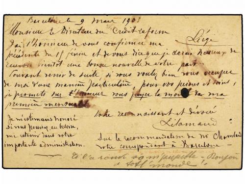 ✉ ESPAÑA ENTEROS POSTALES. 1903. Entero Postal de 10 cts. na