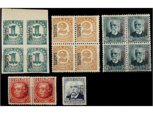 * COLONIAS ESPAÑOLAS: TANGER. Ed. 92t, 93d. 1, 2 y 15 cts. e