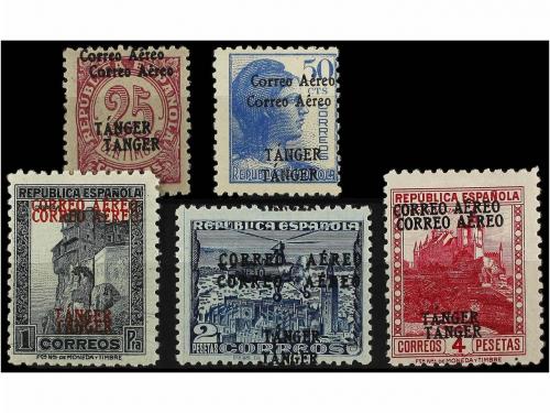* COLONIAS ESPAÑOLAS: TANGER. Ed. 108/12hh. Cinco valores HA