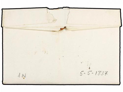 ✉ ESPAÑA: PREFILATELIA. 1837. NAVAS DEL MADROÑO a OLIVENZA. 