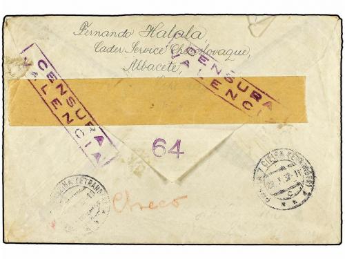 ✉ ESPAÑA GUERRA CIVIL. 1937 (23 Oct.). BENISA (Alicante) a C