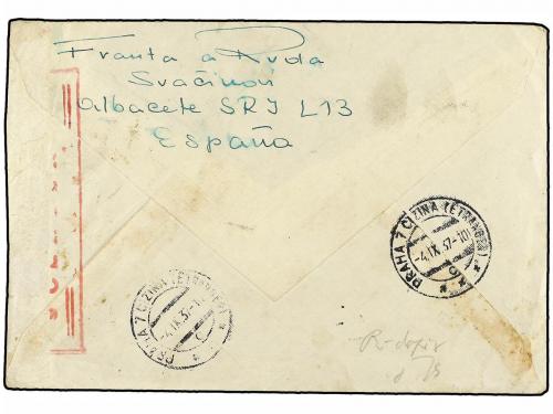 ✉ ESPAÑA GUERRA CIVIL. 1937 (27 Agosto). Circulada desde el 