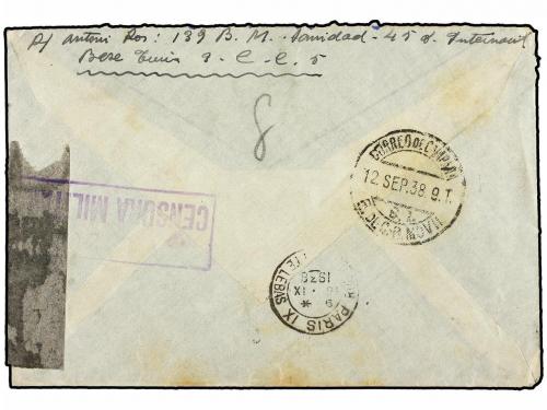 ✉ ESPAÑA GUERRA CIVIL. 1938 (12 Septiembre). BRIGADAS INTERN