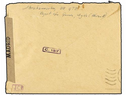 ✉ ESPAÑA GUERRA CIVIL. 1941. BRIGADAS INTERNACIONALES. Carta