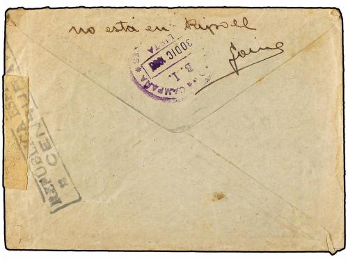 ✉ ESPAÑA GUERRA CIVIL. 1938 (9 Diciembre). Sobre con el text
