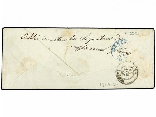 ✉ FRANCIA. 1854 (May 26). Cover to Genewva franked by fine C