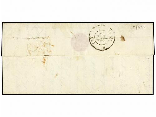 ✉ SUIZA. 1854 (Oct 27). Entire letter to Paris franked by 18