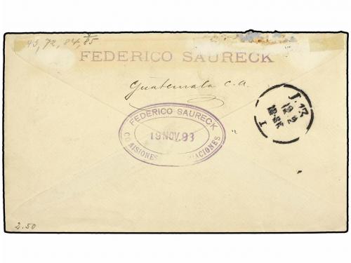 ✉ GUATEMALA. Sc. 87, 88 (4), 75, 43. 1898. GUATEMALA a ALEMA