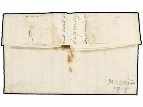 ✉ ESPAÑA: PREFILATELIA. 1813. MADRID a CORDOBA. Marca ilegib