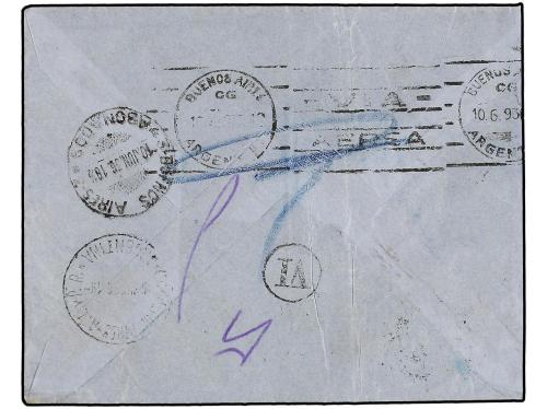 ✉ ESPAÑA. Ed. 674, 681, 688. 1936 (6 Junio). MADRID a BUENOS