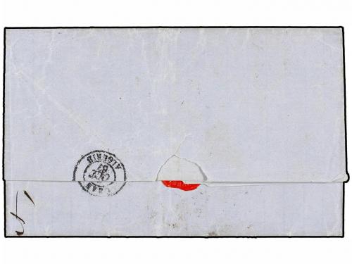 ✉ GIBRALTAR. 1867. GIBRALTAR to ORAN. 2d. blue (4) and 4d. o