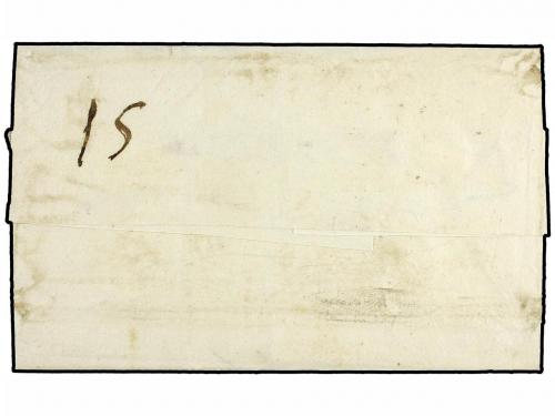 ✉ ESPAÑA: PREFILATELIA. (1837 CA.). Envuelta circulada a SOS