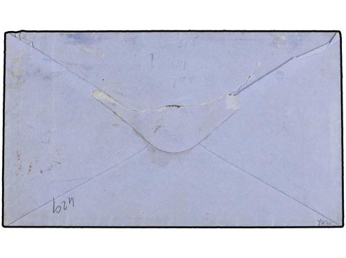 ✉ GIBRALTAR. 1869. GIBRALTAR to NEW YORK. 3d. rose and 4d. o