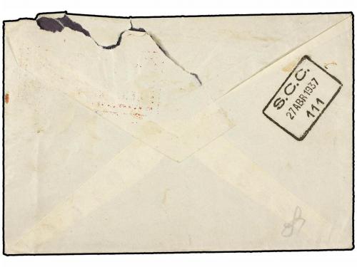 ✉ ESPAÑA GUERRA CIVIL. 1937 (28-IV). BRIGADA INTERNACIONAL. 