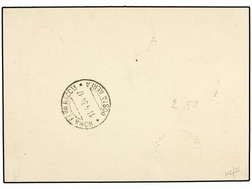 ✉ LIBIA. 1934. Express airmail card to Switzerland franked b