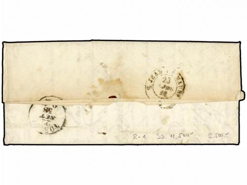 ✉ ITALIA ANTIGUOS ESTADOS: CERDEÑA. Sa. 15Ab. 1858. TRUFFARE