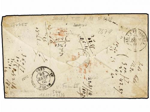 ✉ BRASIL. Sc. 23+26+37. 1865 (Dec 30). Cover from PERNAMBUCO