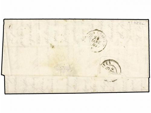 ✉ ITALIA ANTIGUOS ESTADOS: CERDEÑA. Sa. 14c,16A. 1860. S. MI