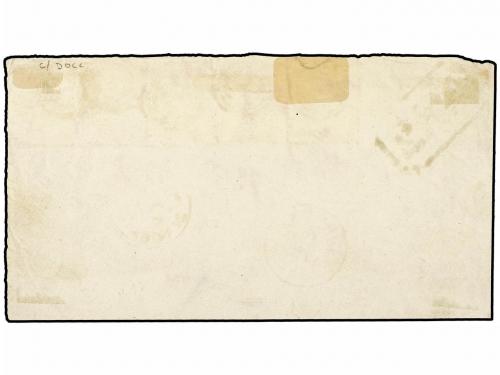 ✉ DINAMARCA. 1866 (Nov 18). Front of cover to Havana, Cuba w