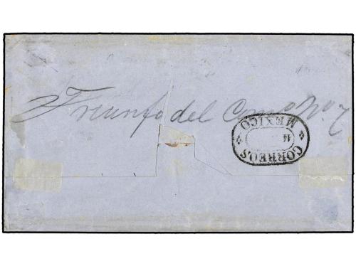 ✉ MEXICO. Sc. 7, 8, 10. 1861. Vera Cruz District 1 r. black 