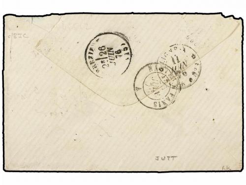 ✉ MARTINICA. Ce. 17. 1876 (June). Cover to FRANCE franked by
