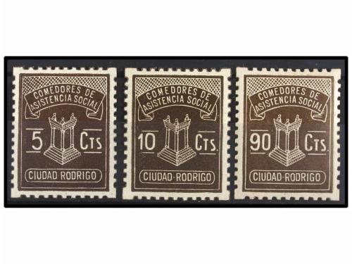 ESPAÑA GUERRA CIVIL. CIUDAD RODRIGO. 5 cts., 10 cts. y 90 ct