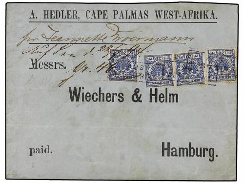 ✉ LIBERIA. 1894 (22 Sept). Printed envelope from CAPE PALMAS