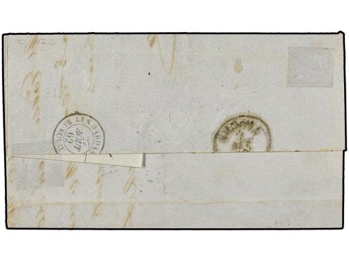 ✉ GRECIA. Ce. 14+16. 1862 (Aug 26). Cover to GENOA franked b