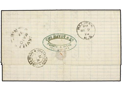 ✉ GUADALUPE. Ce. 21. 1879 (Feb 10). Entire letter to SACKVIL