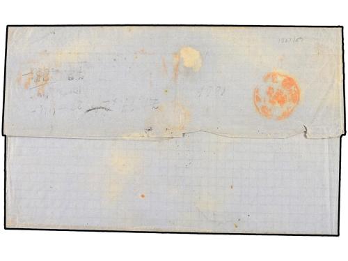 ✉ ESPAÑA. Ed. 85(2). 1866. BILBAO a GUAYAQUIL (Ecuador). 20 