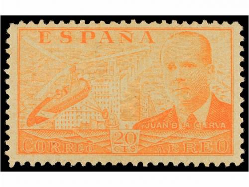 * ESPAÑA. Ed. 880cc. 20 cts. amarillo naranja CAMBIO DE COLO