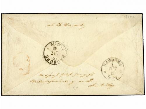 ✉ CABO VERDE. 1882 (19 June). S. VICENTE to HAMBURG (Germany