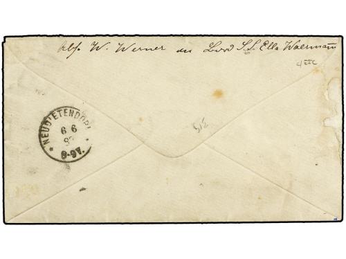 ✉ NIGERIA. 1887 (28 April). LAGOS to GERMANY, marked ´Lagos 