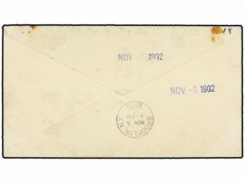 ✉ LIBERIA. 1902. 1c. lilac rose, 2c. bistre & black and 5c. 