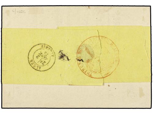 ✉ ARGELIA. 1875. Circular impresa circulada por correo certi