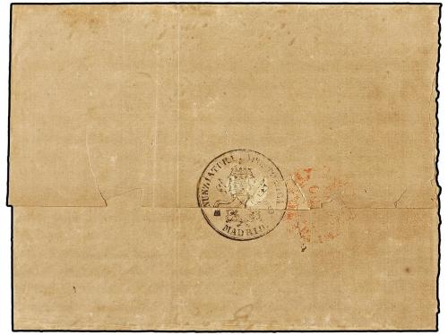 ✉ CUBA. 1850. MADRID a HABANA. Marcas de llegada ESPRESA/ESP