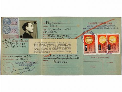 ESPAÑA GUERRA CIVIL. REFUGIES ESPAGNOLS. Carnet de Refugiado