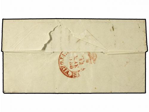 ✉ ESPAÑA. Ed. 1A. 1850. VITORIA a ARAYA. 6 cuartos negro. Ma