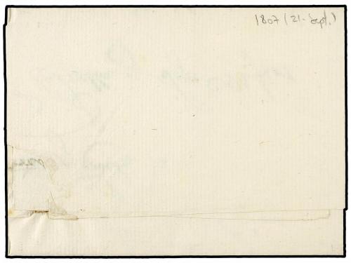 ✉ MEXICO. 1807 (21-Sept.). PUEBLA a VERACRUZ. Marca PUEBLA (