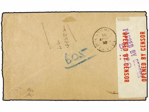 ✉ NUEVAS HEBRIDAS. 1940 (Aug 7). Registered cover to Paris f
