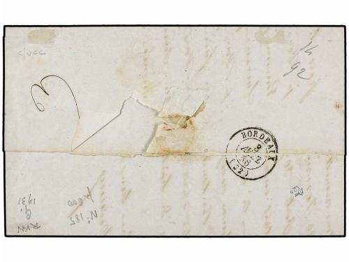 ✉ SENEGAL. 1856 (Feb 6). Entire letter from ST. LOUIS to BOR